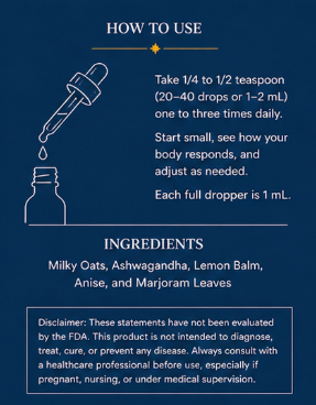 Product Instruction for tincture