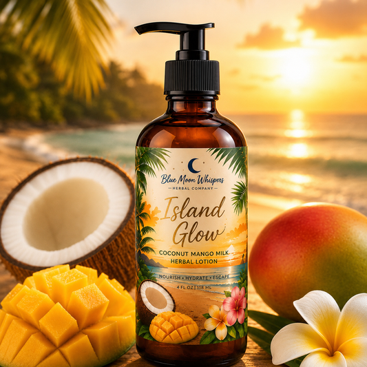 Blue Moon Whispers Island Glow Lotion tropical body lotion for radiant glowing skinBlue Moon Whispers Island Glow Lotion tropical body lotion for radiant glowing skin
